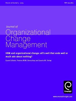 cover image of Journal of Change Management, Volume 16, Issue 3